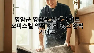 영암군 영암읍 빌라, 아파트, 오피스텔 악취 제거 청소 완벽 가이드